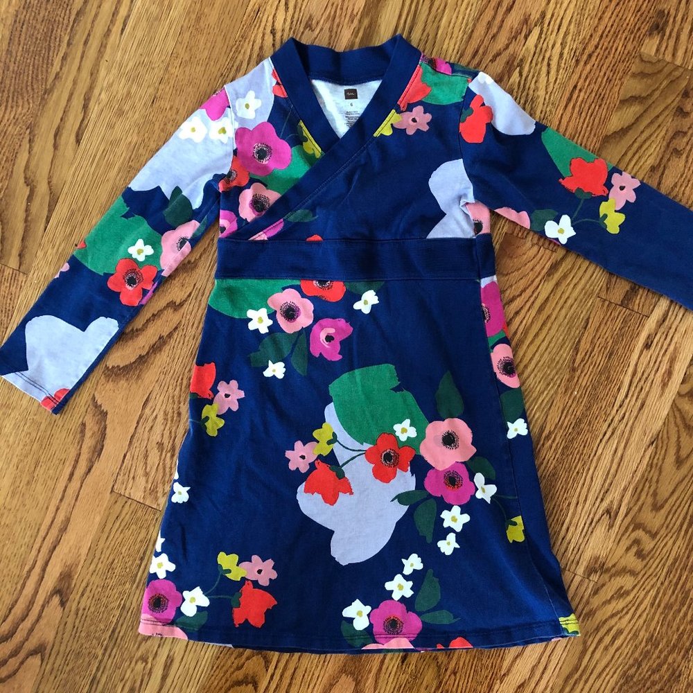 Tea Collection Dark Blue Kimono Style Dress